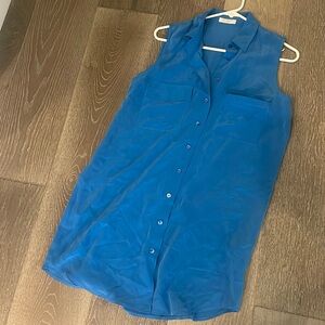 Equipment silk dress women’s small turquoise guc